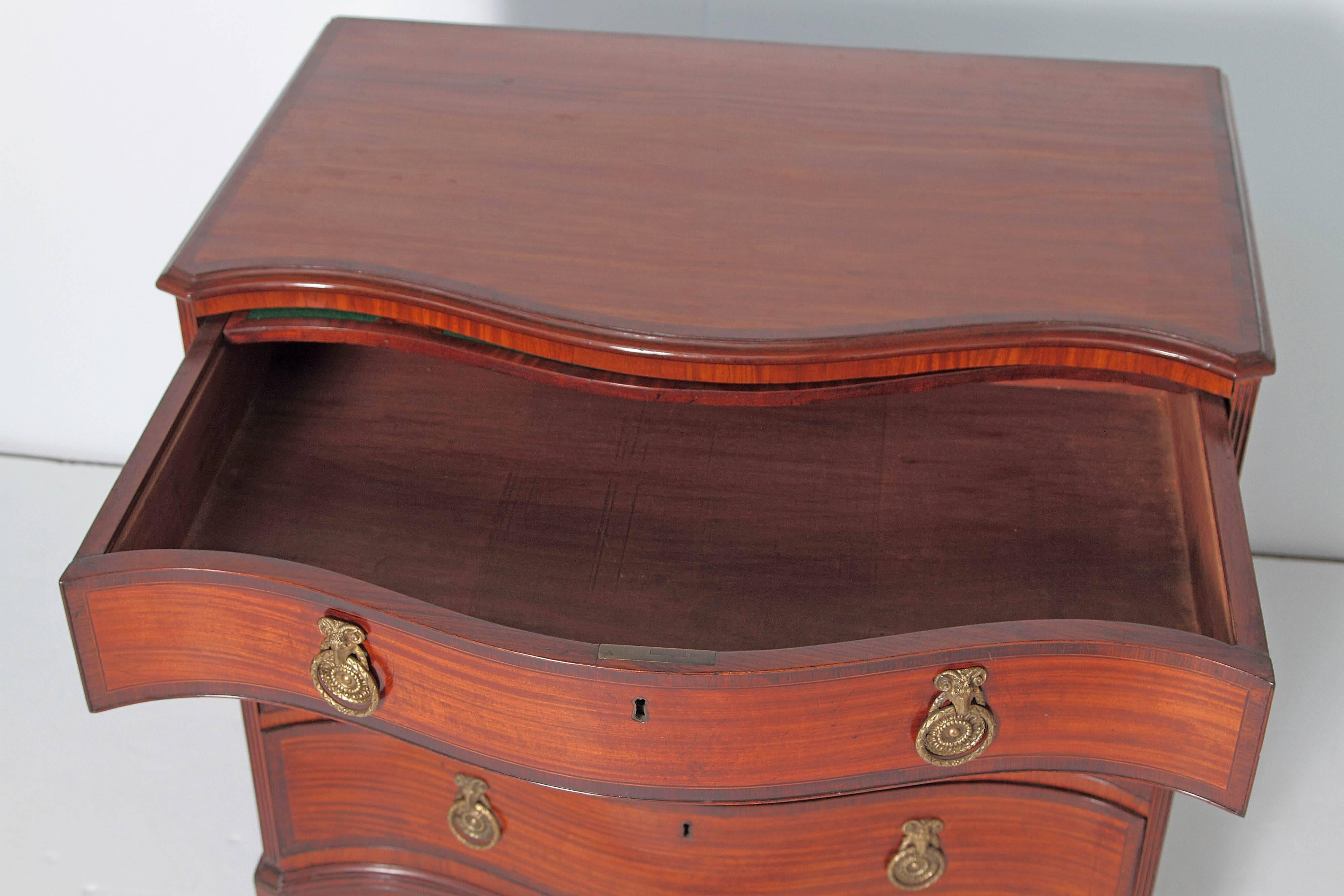 Late 18th Century George III English Bachelor's Chest of Satinwood and Mahogany