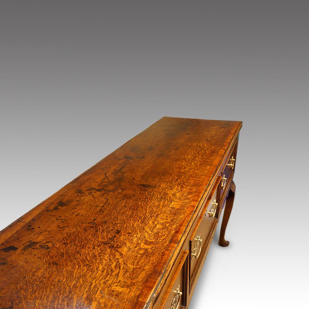 George III English Country Estate Oak Farmhouse Dresser Server, circa 1820 8