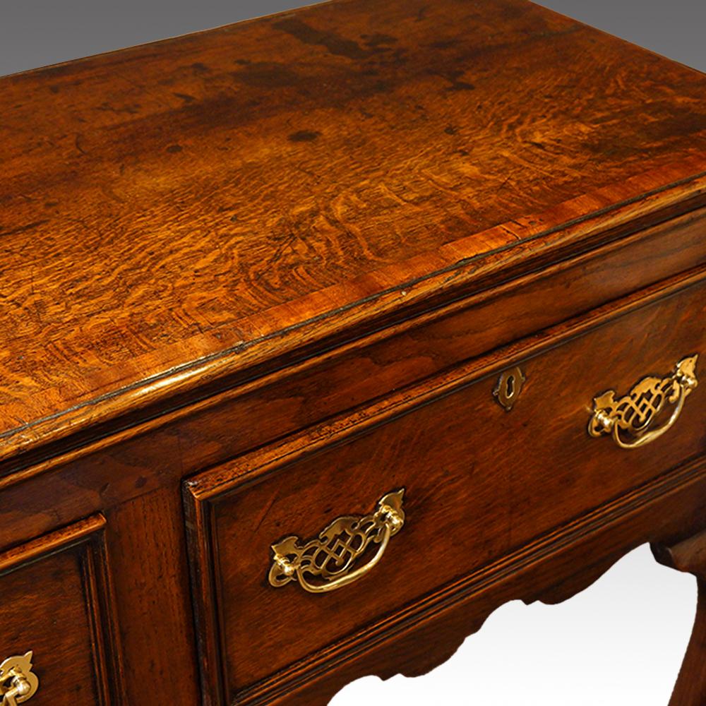 Early 19th Century George III English Country Estate Oak Farmhouse Dresser Server, circa 1820