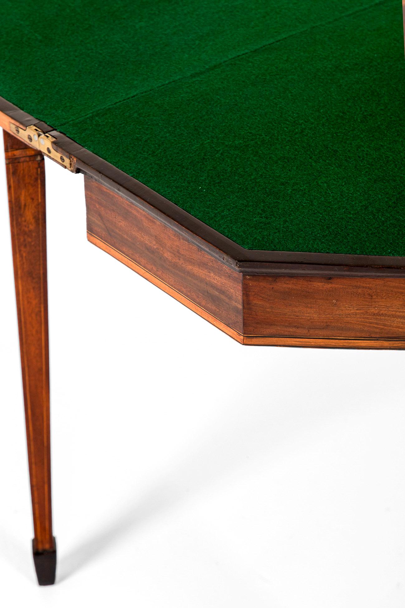George III English Mahogany Card Table For Sale 3