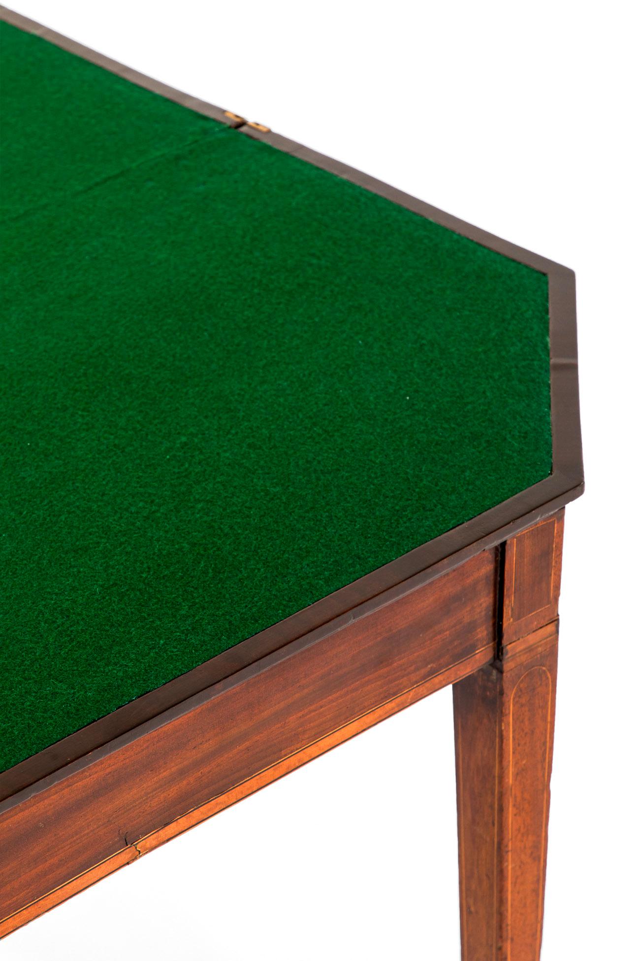 George III English Mahogany Card Table For Sale 7