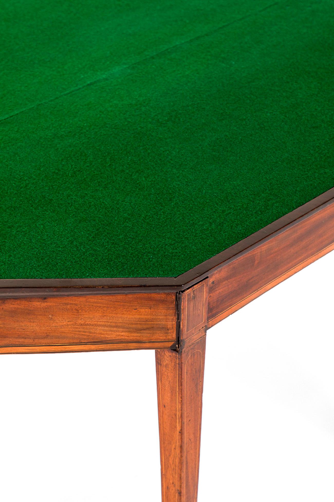 George III English Mahogany Card Table For Sale 8