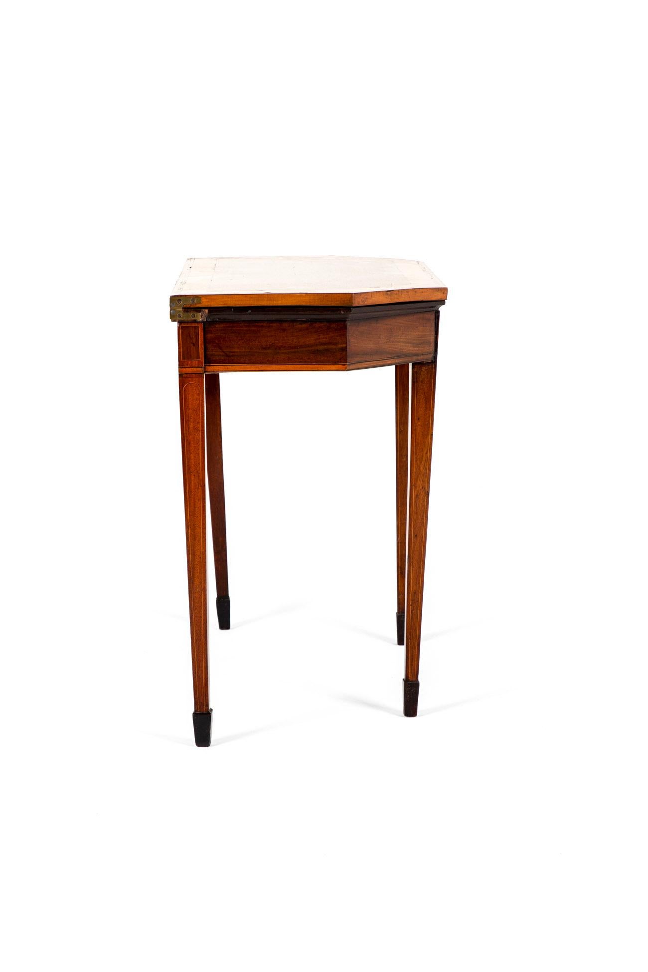 George III English Mahogany Card Table For Sale 11