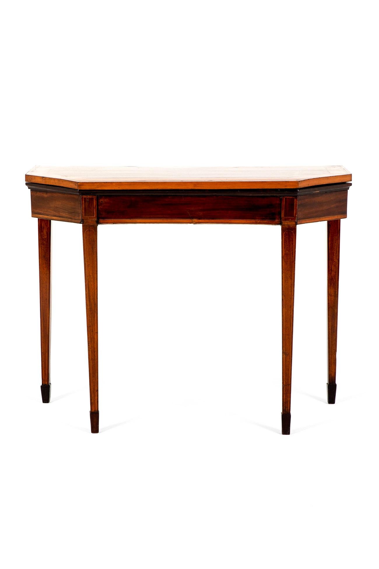 George III English Mahogany Card Table For Sale 12