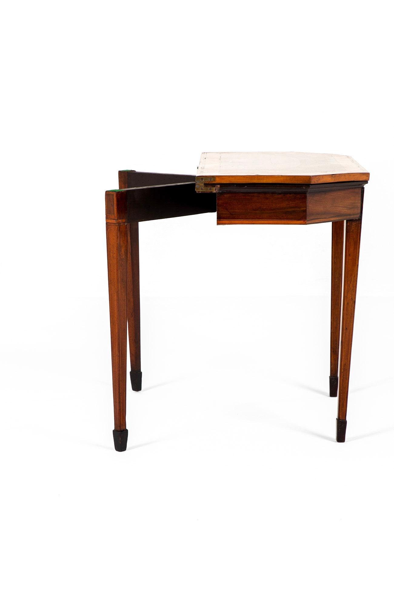 British George III English Mahogany Card Table For Sale