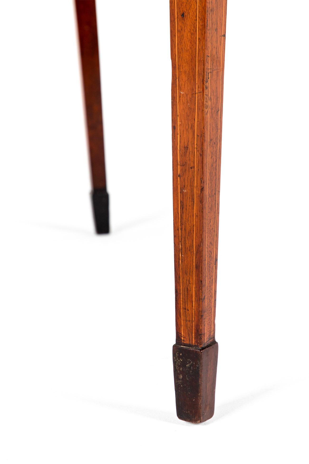 Felt George III English Mahogany Card Table For Sale