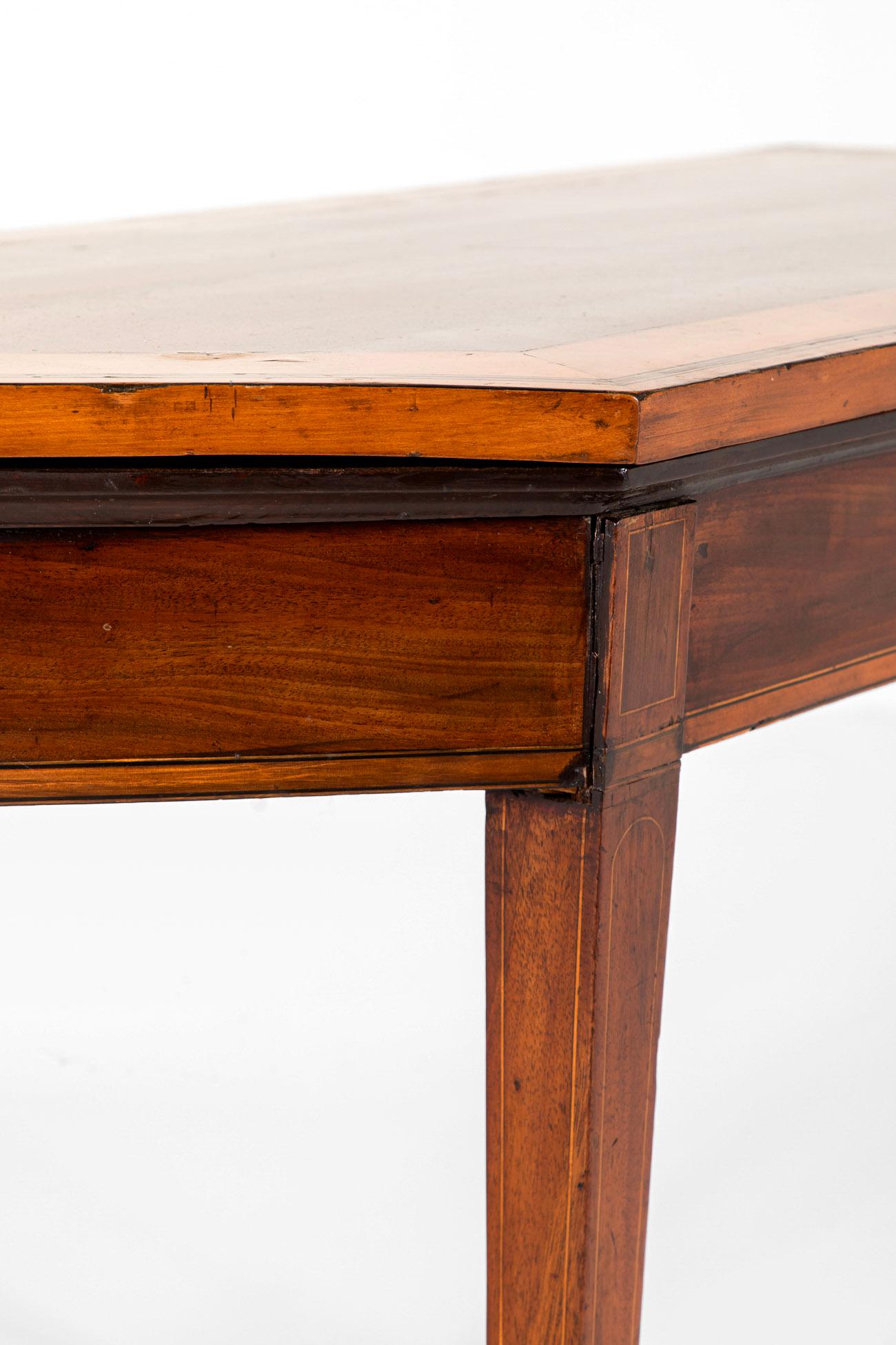 George III English Mahogany Card Table For Sale 1