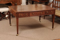 George III English Mahogany Partner's Desk/Writing Table, Early 19th Century