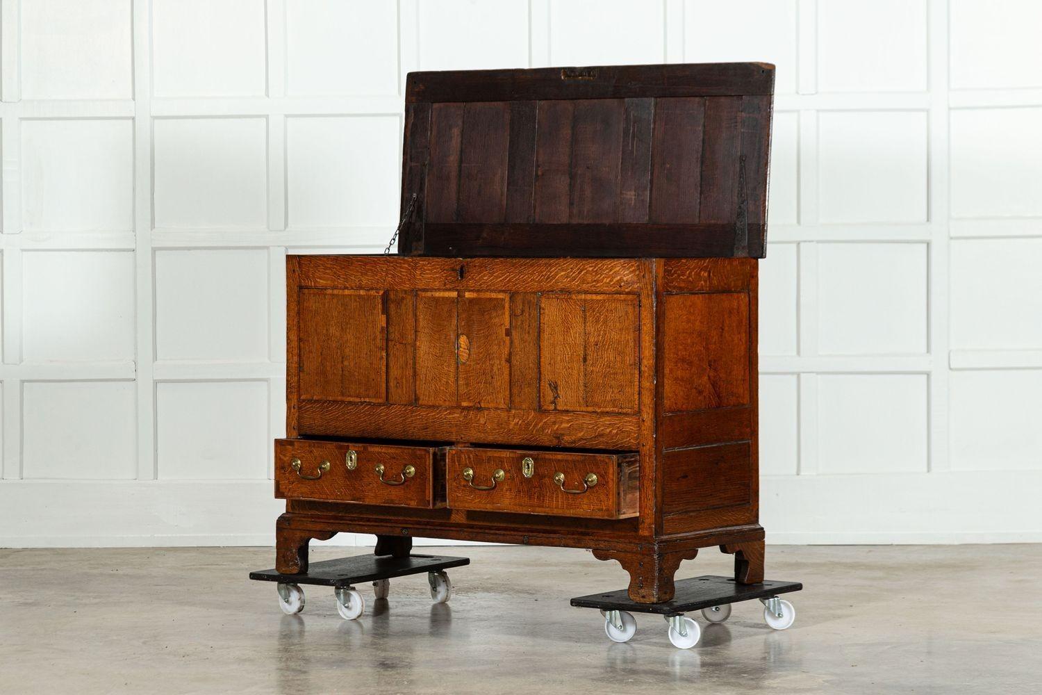 Quercia Cassapanca in Oak inglese di Giorgio III in vendita
