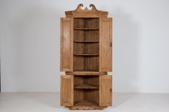 George III English Pine Corner Cupboard