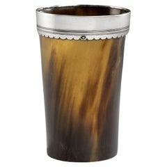 Vaso para beber de cuerno provincial inglés Jorge III de John Ollivant