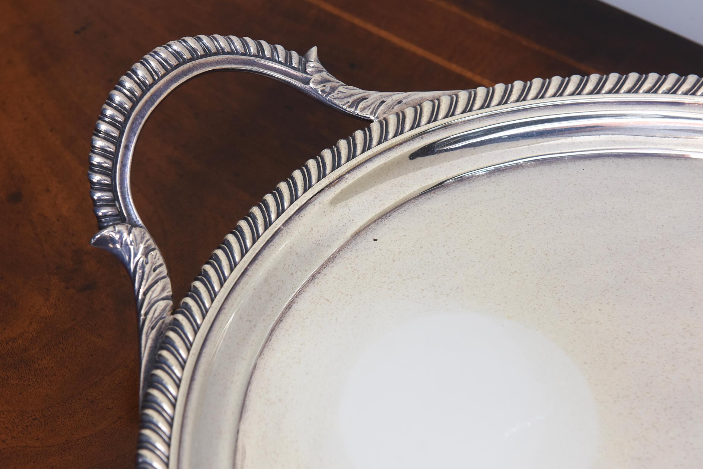 Argento 925 Servizio da tè in argento sterling di Giorgio III con vassoio abbinato, XVIII secolo in vendita