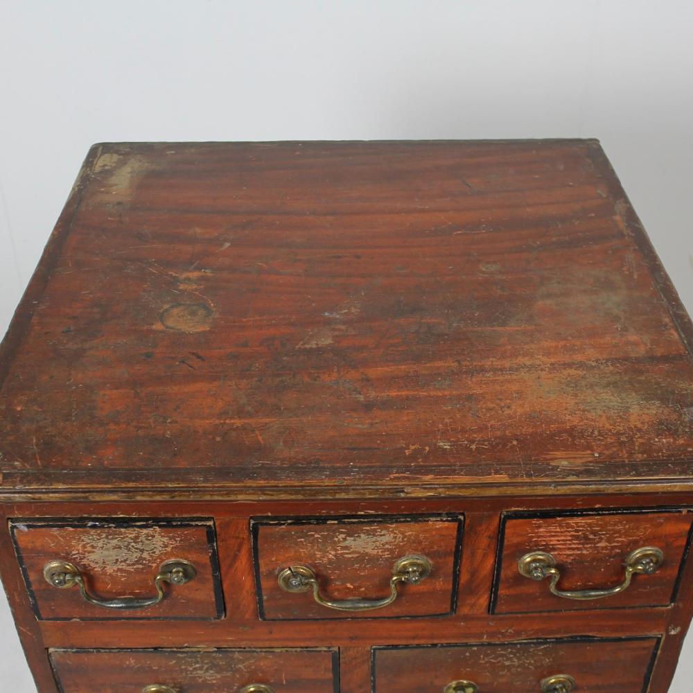 English George III Estate Made Original Painted Pine Chest Of Drawers For Sale