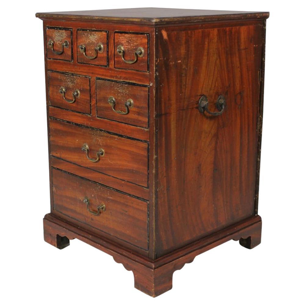 George III Estate Made Original Painted Pine Chest Of Drawers For Sale