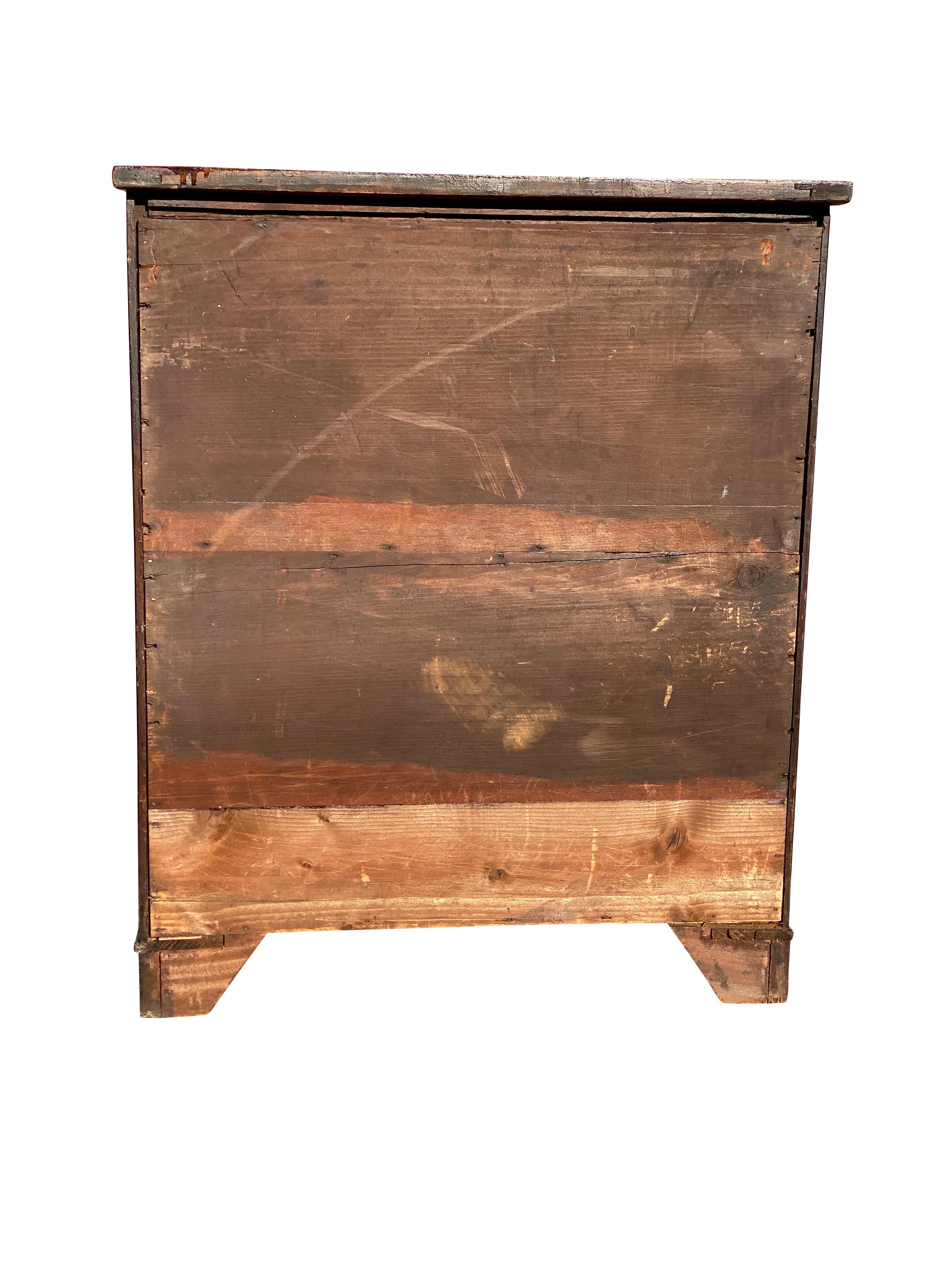 George III Fiddleback Mahogany Side Cabinet In Good Condition In Essex, MA