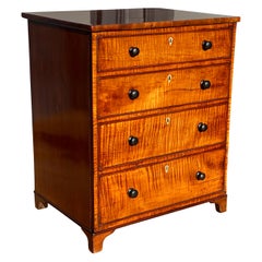 George III Fiddleback Mahogany Side Cabinet