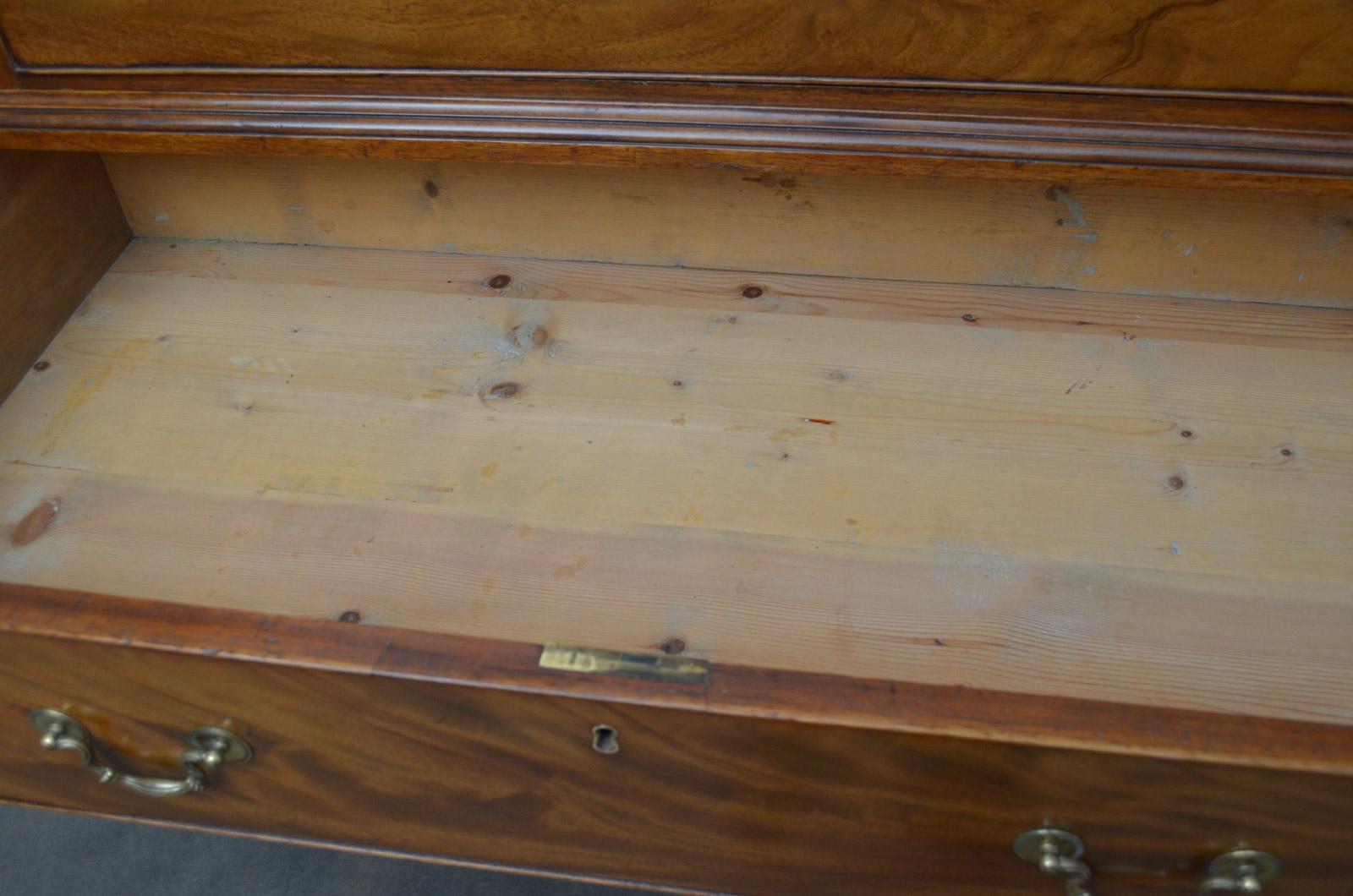 George III Figured Mahogany Chest on Chest 2