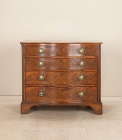 George III Figured Mahogany Serpentine Front Chest of Drawers