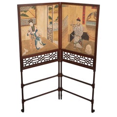 George III Folding Firescreen in the Chinese Chippendale Taste