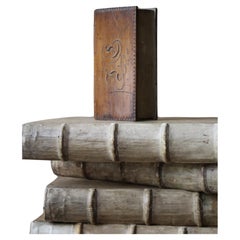 Jorge III  Folk Art Treen Secret Book Box Iniciales J S Country House Curio