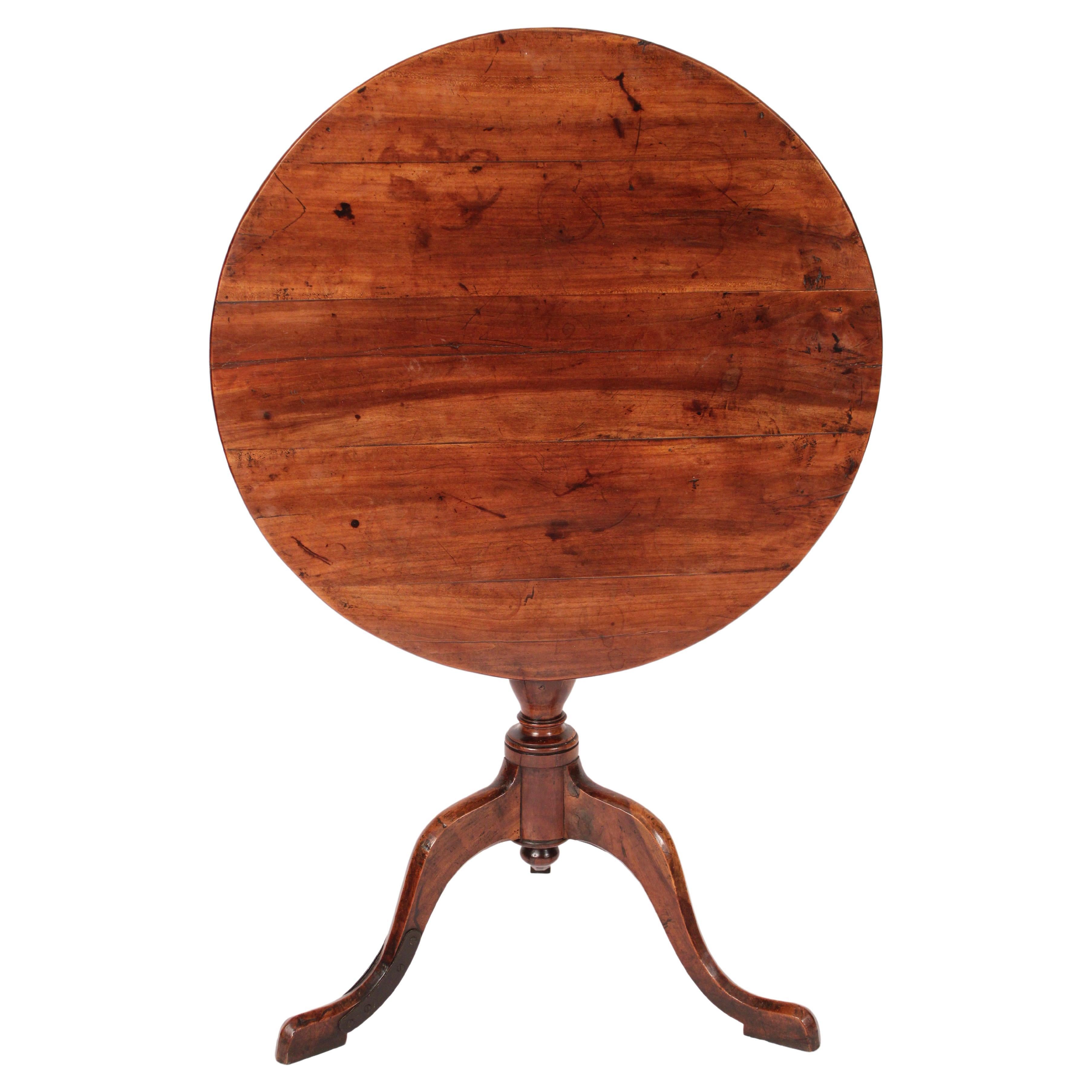 George III Fruit Wood Tilt Top Table For Sale