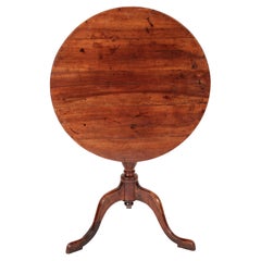 Antique George III Fruit Wood Tilt Top Table