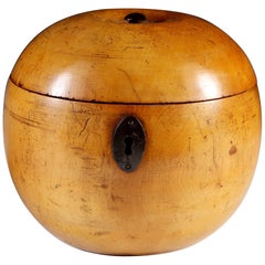 George III Fruitwood Apple Tea Caddy