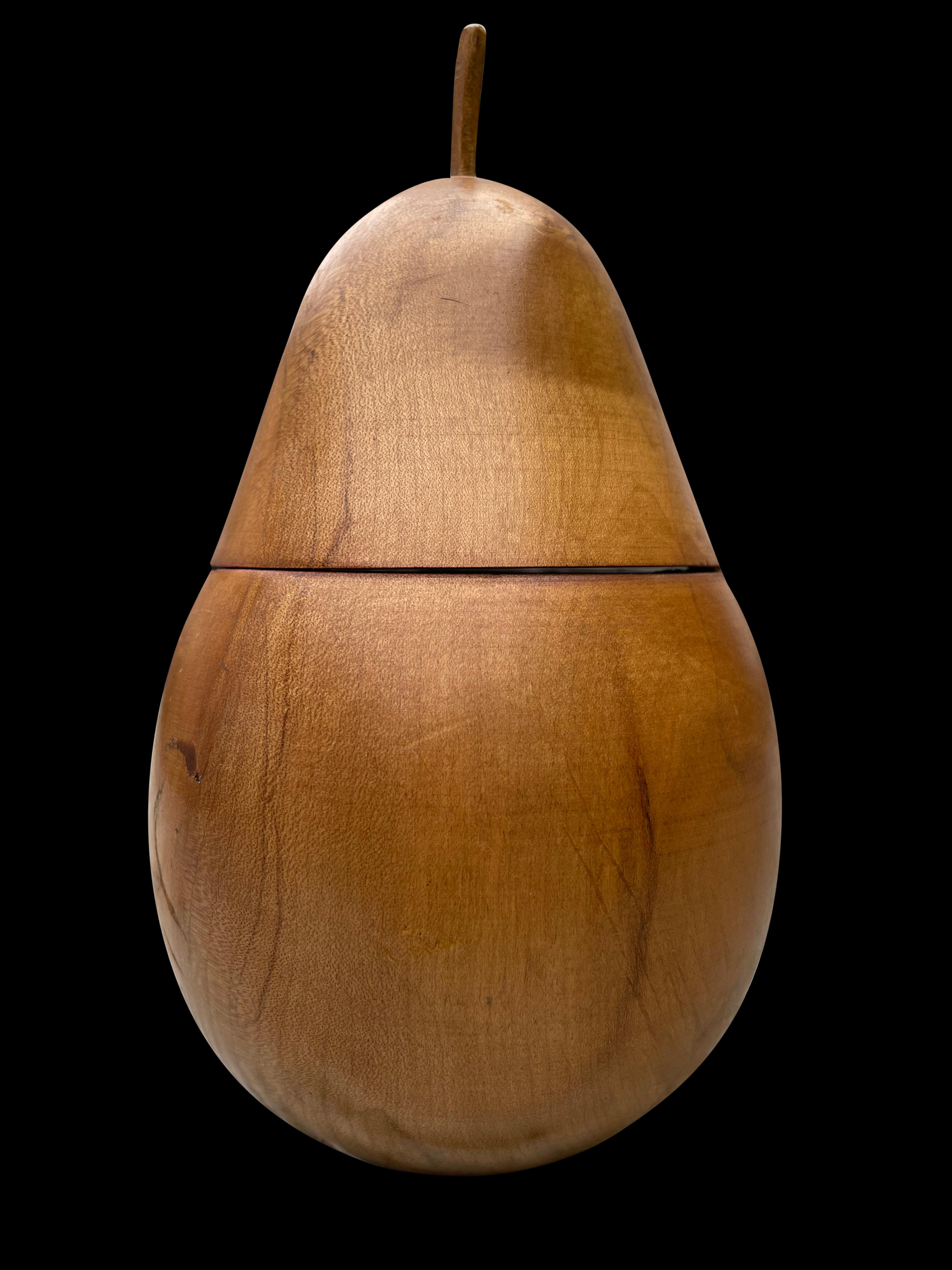 George III Fruitwood Pear-Shaped Tea Caddy, Late 18th Century For Sale 1