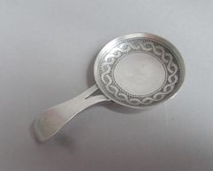 George III "Frying Pan" Caddy Spoon Made in Birmingham by William Pugh, 1809