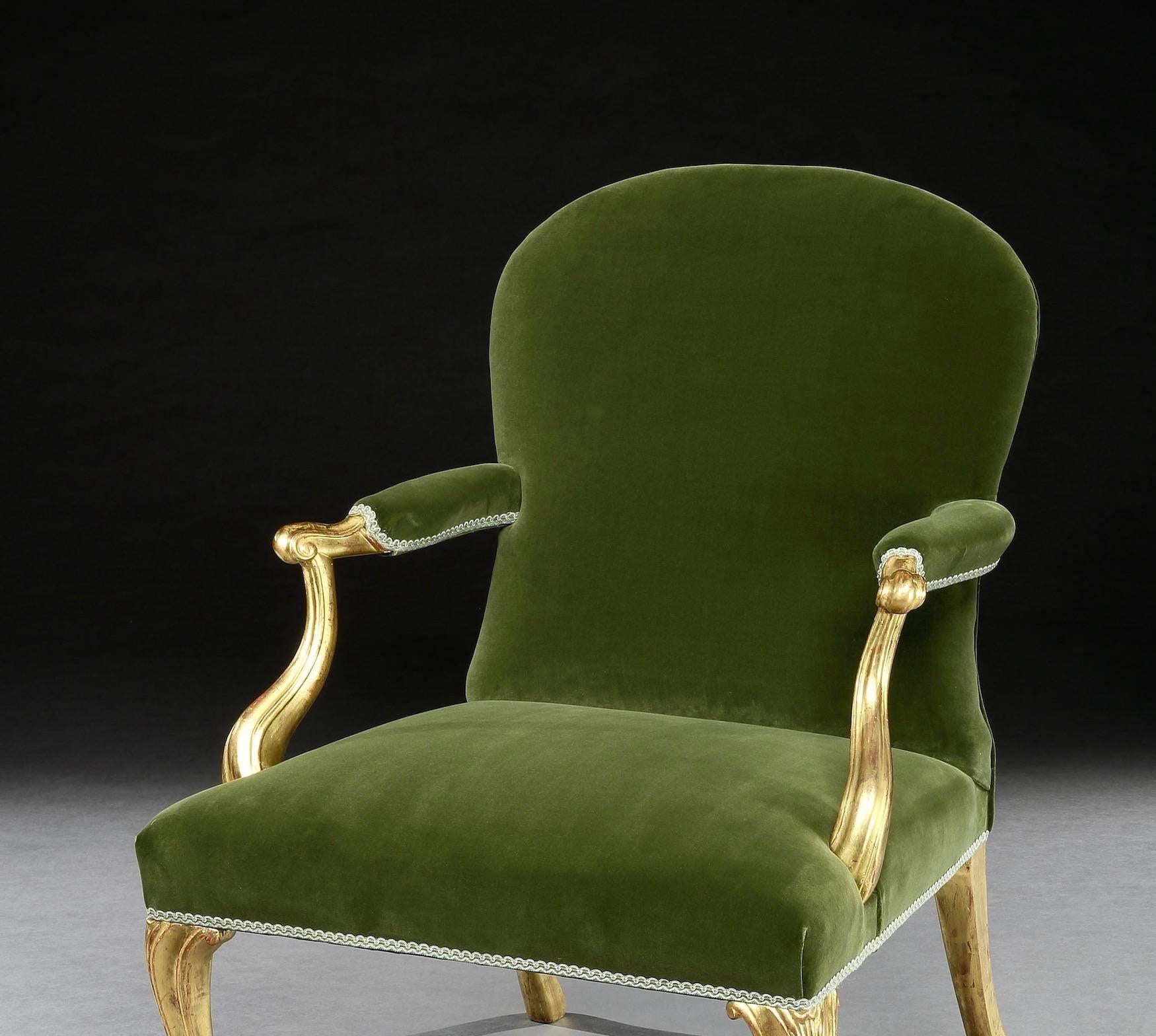 George III Giltwood Armchair In Excellent Condition In London, GB