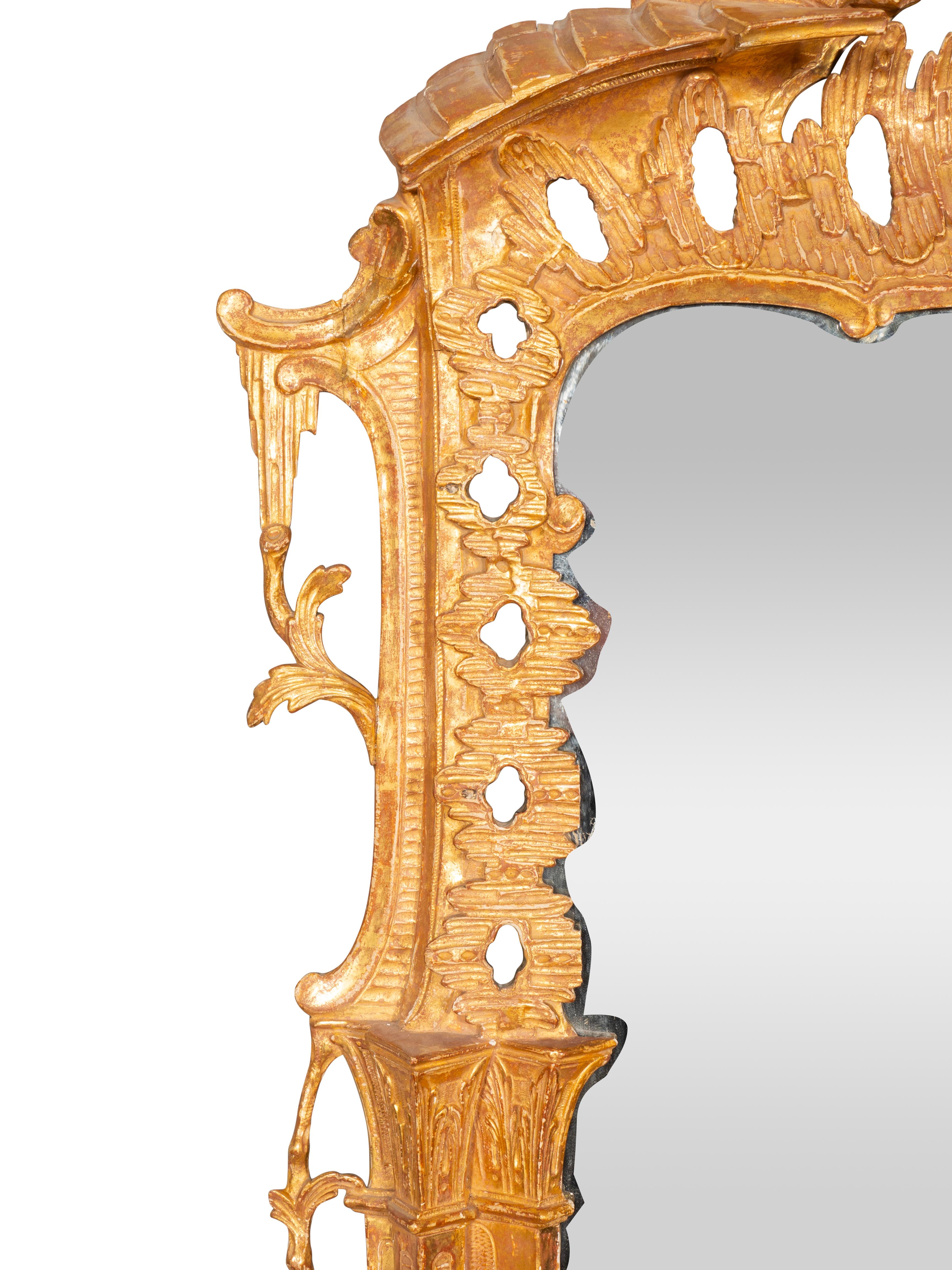 Specchio in legno dorato di Giorgio III in vendita 4