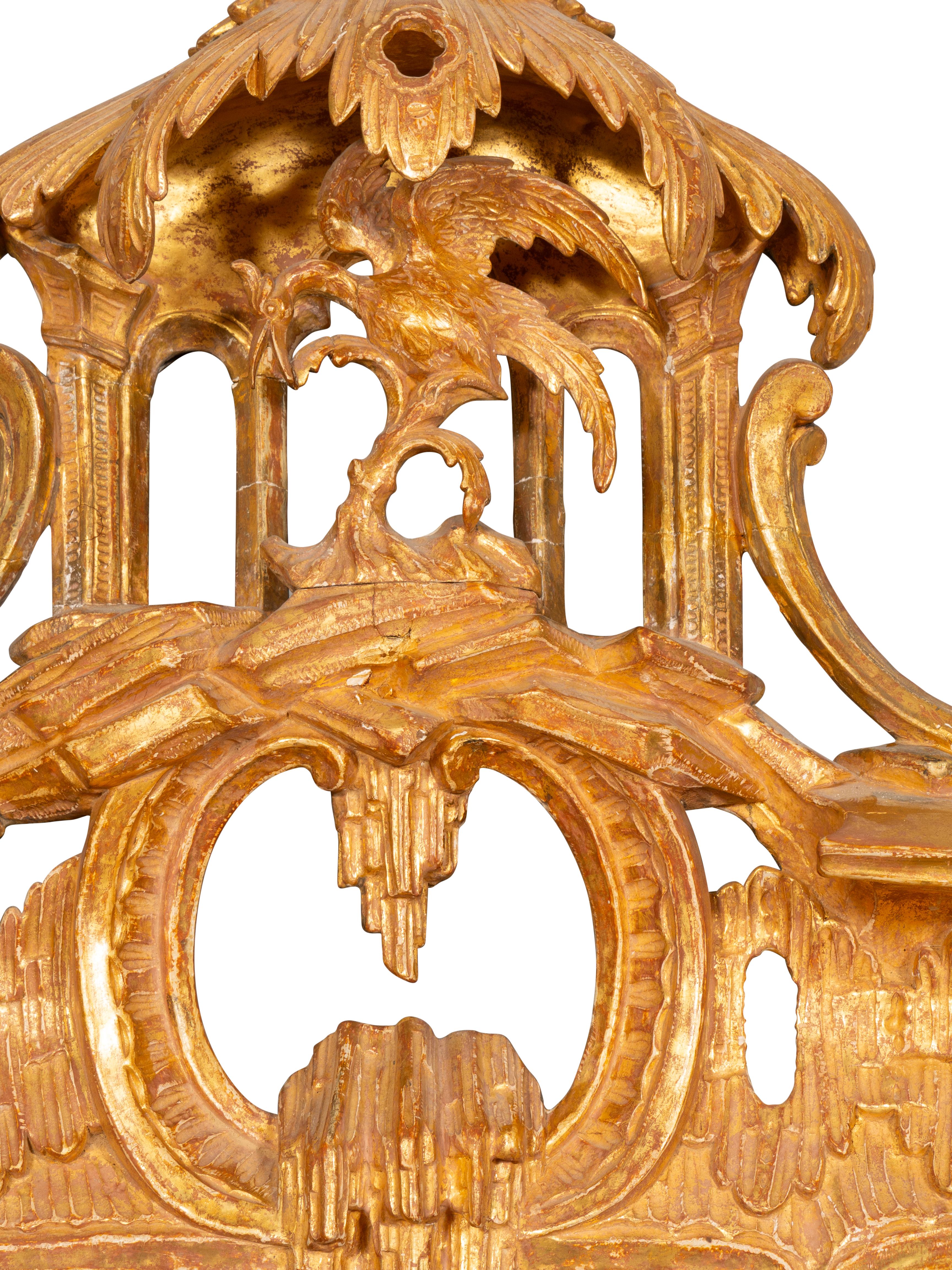 Specchio in legno dorato di Giorgio III in vendita 5