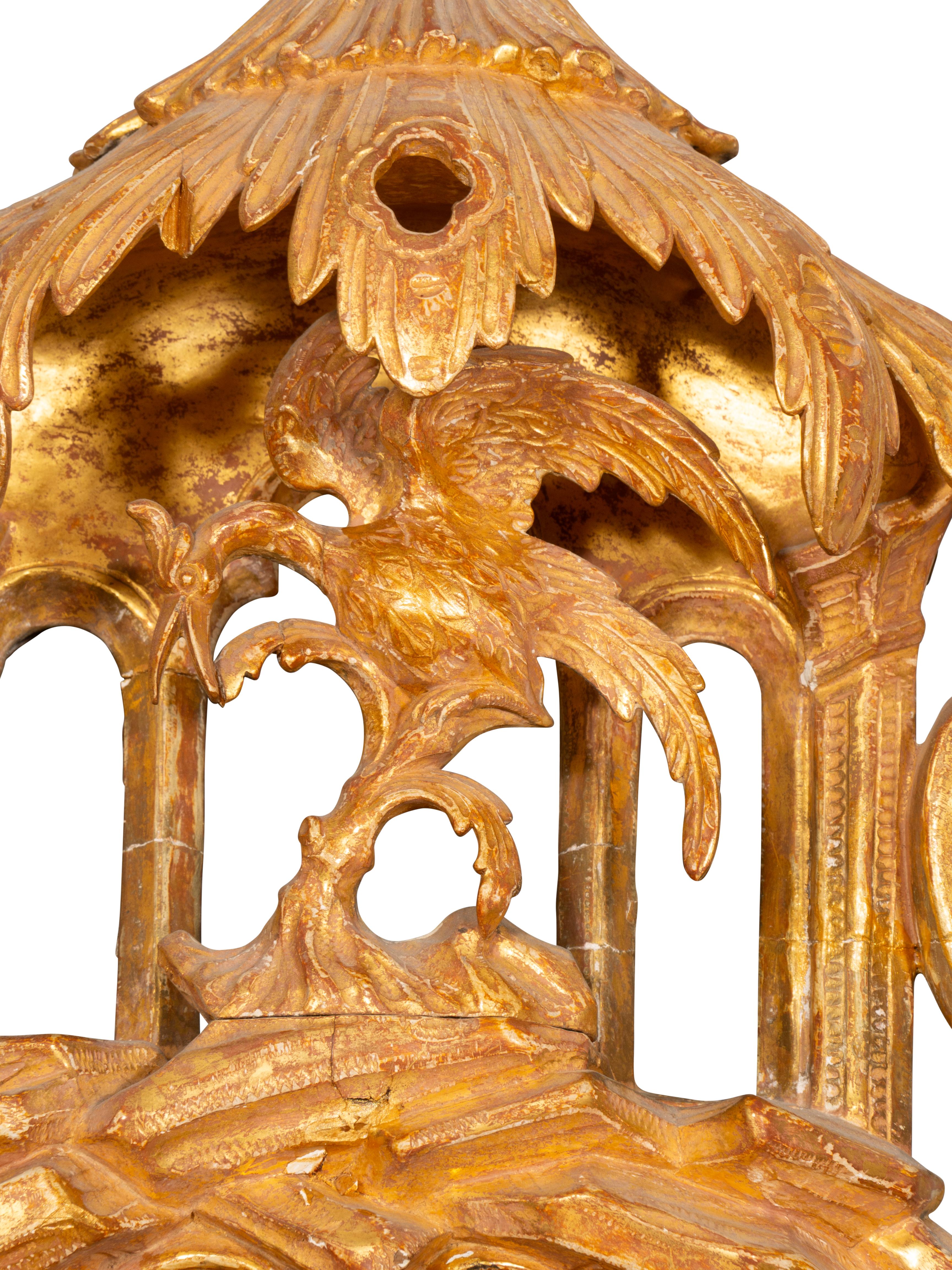 Specchio in legno dorato di Giorgio III in vendita 6