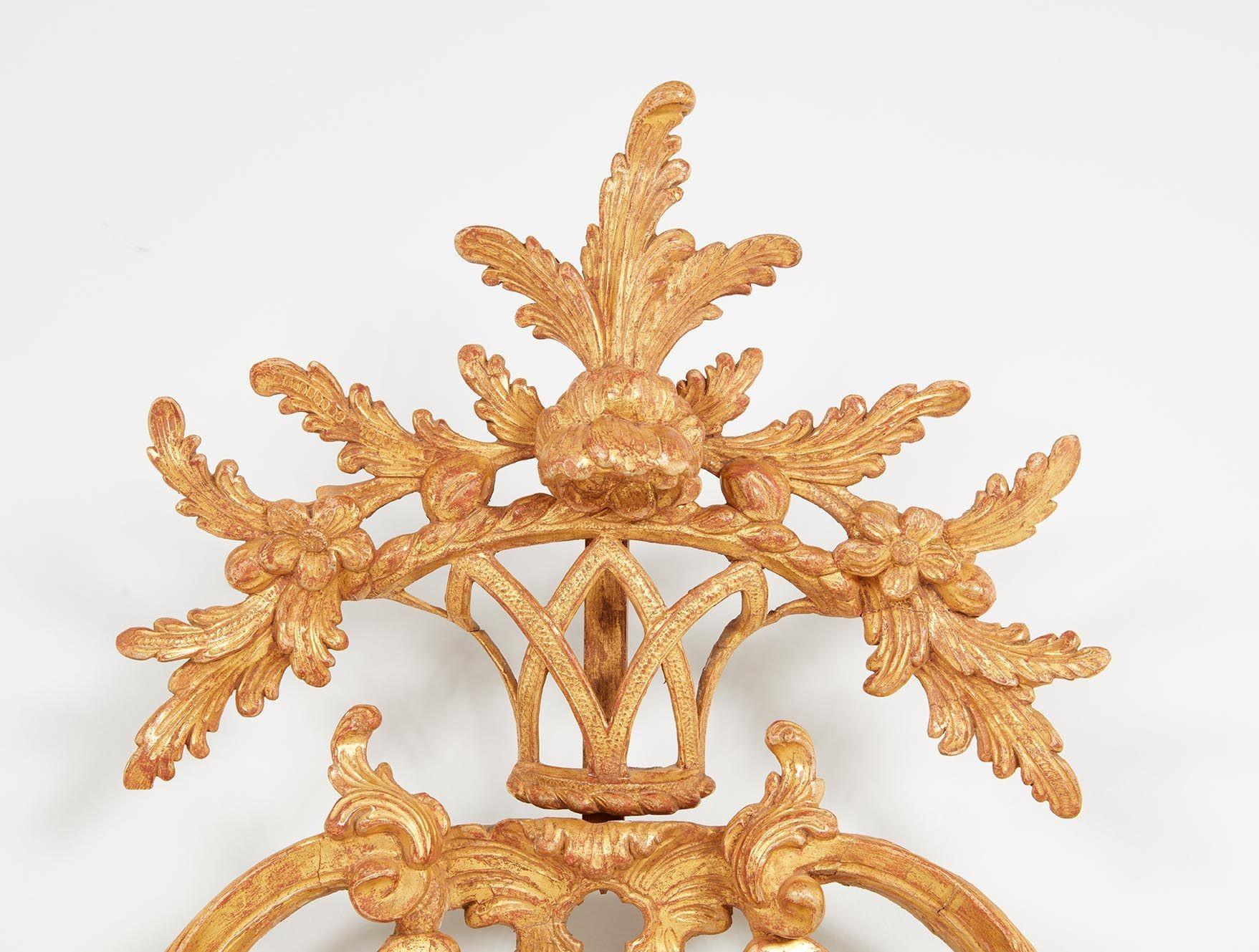 Chippendale Specchio in legno dorato di Giorgio III in vendita