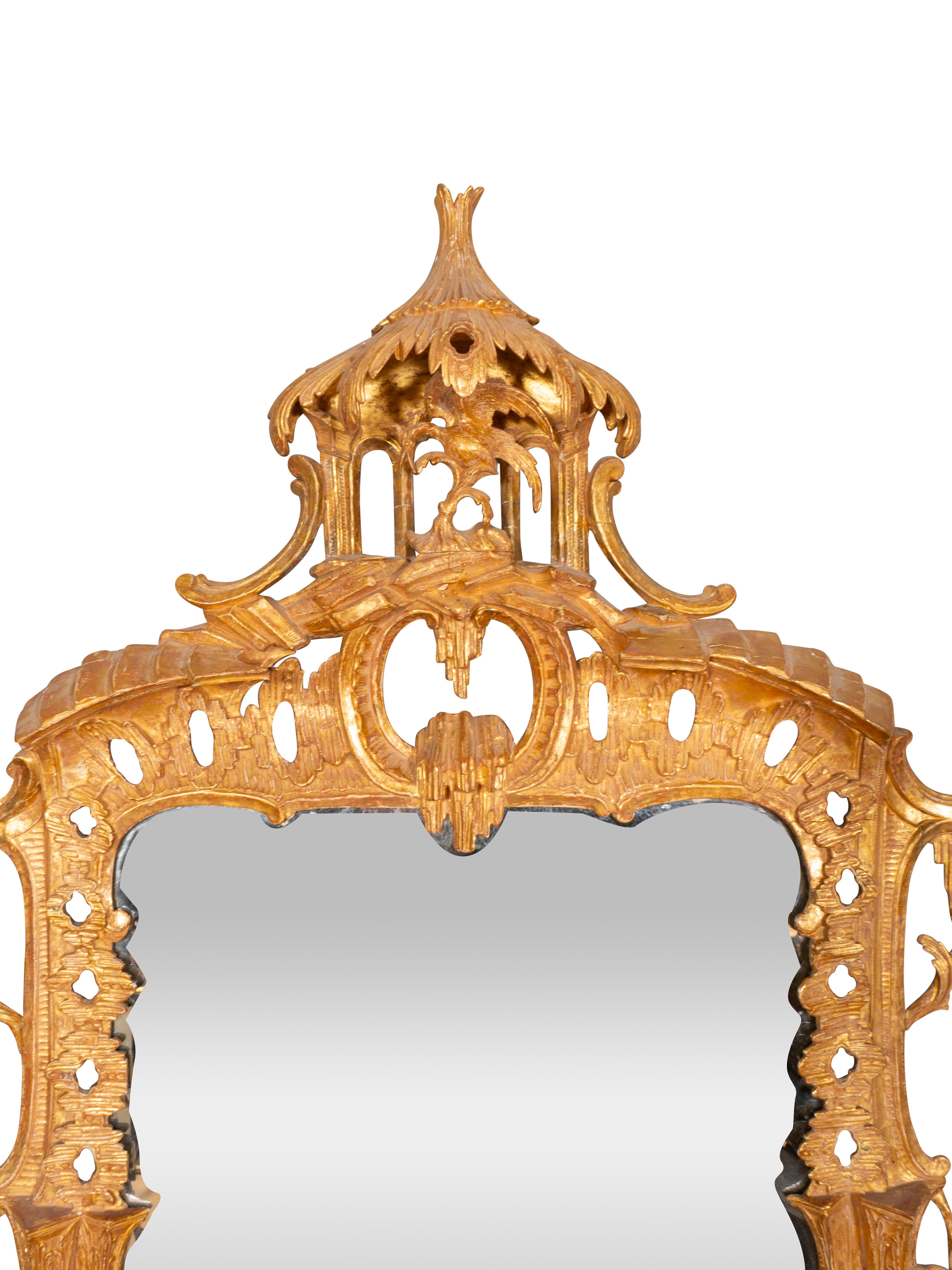 Inglese Specchio in legno dorato di Giorgio III in vendita