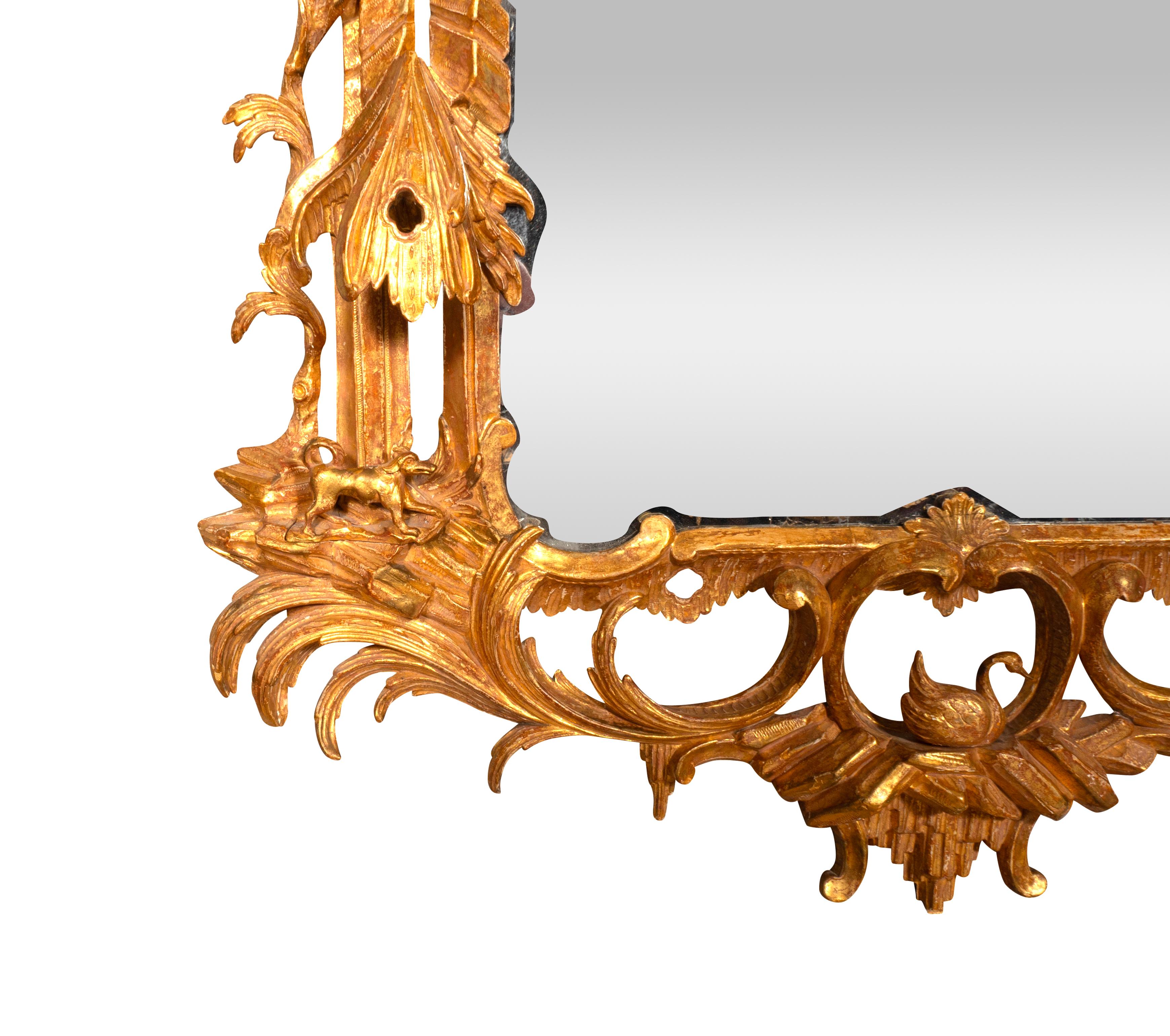 Legno dorato Specchio in legno dorato di Giorgio III in vendita
