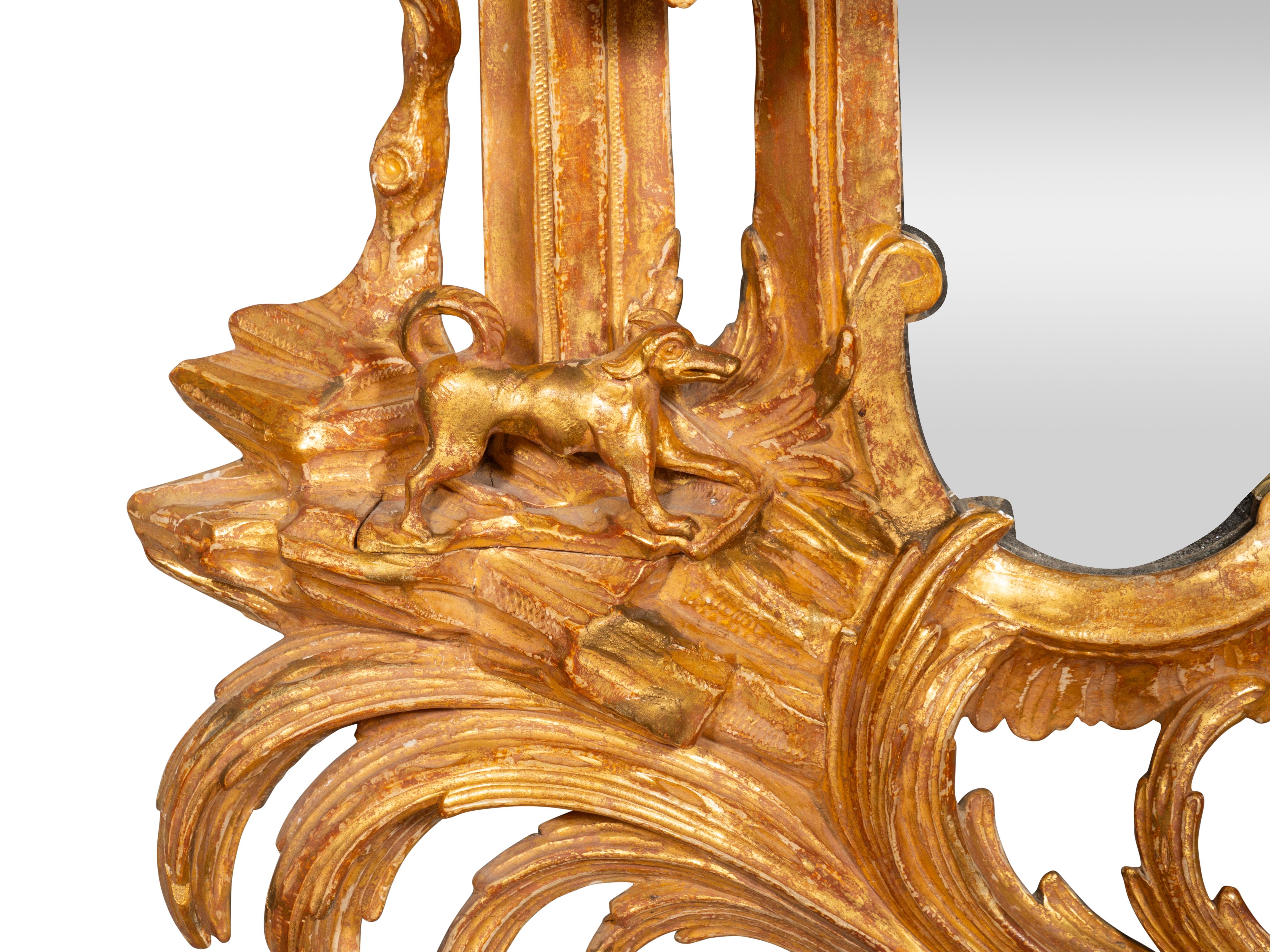 Specchio in legno dorato di Giorgio III in vendita 1