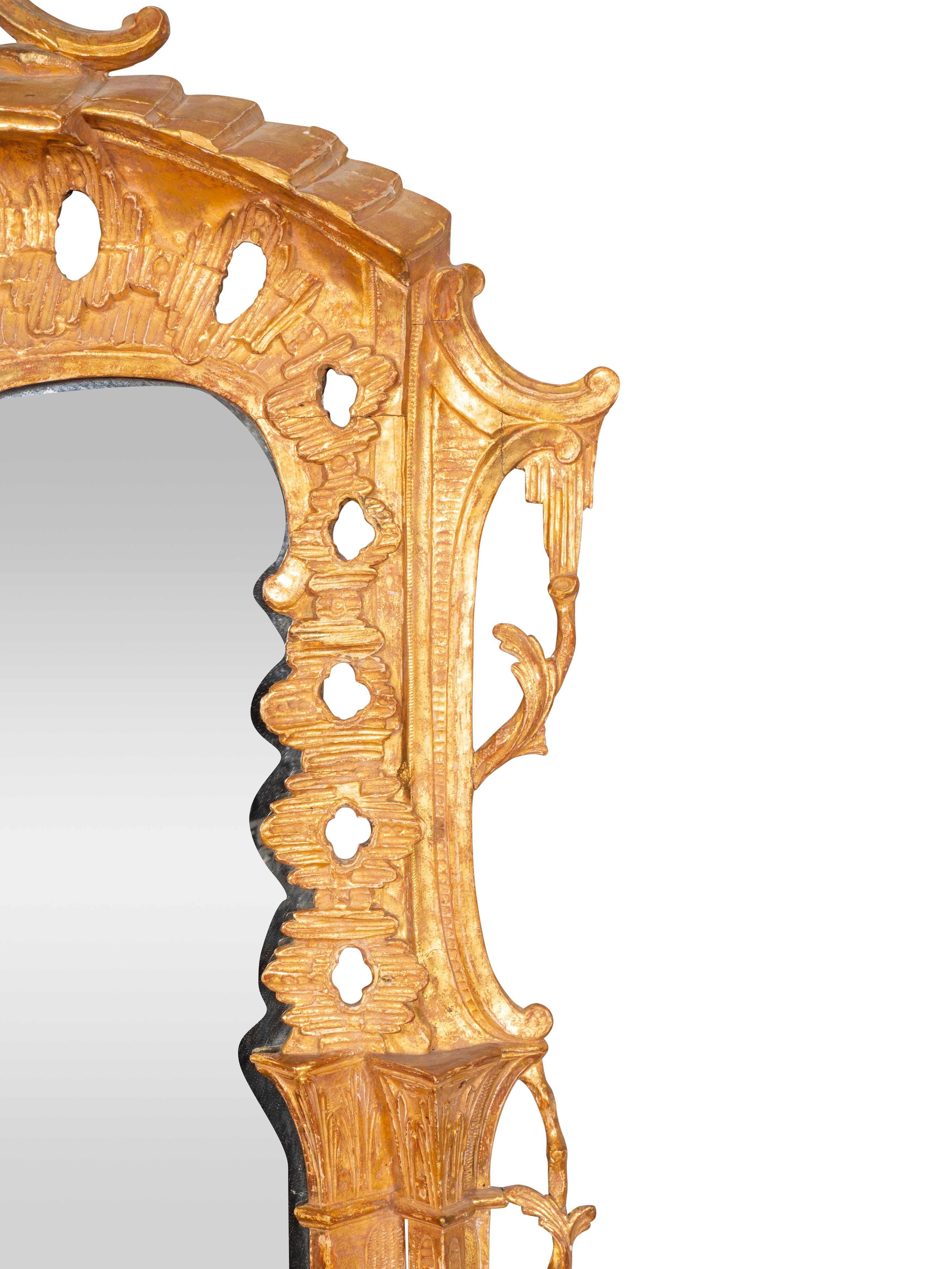 Specchio in legno dorato di Giorgio III in vendita 3