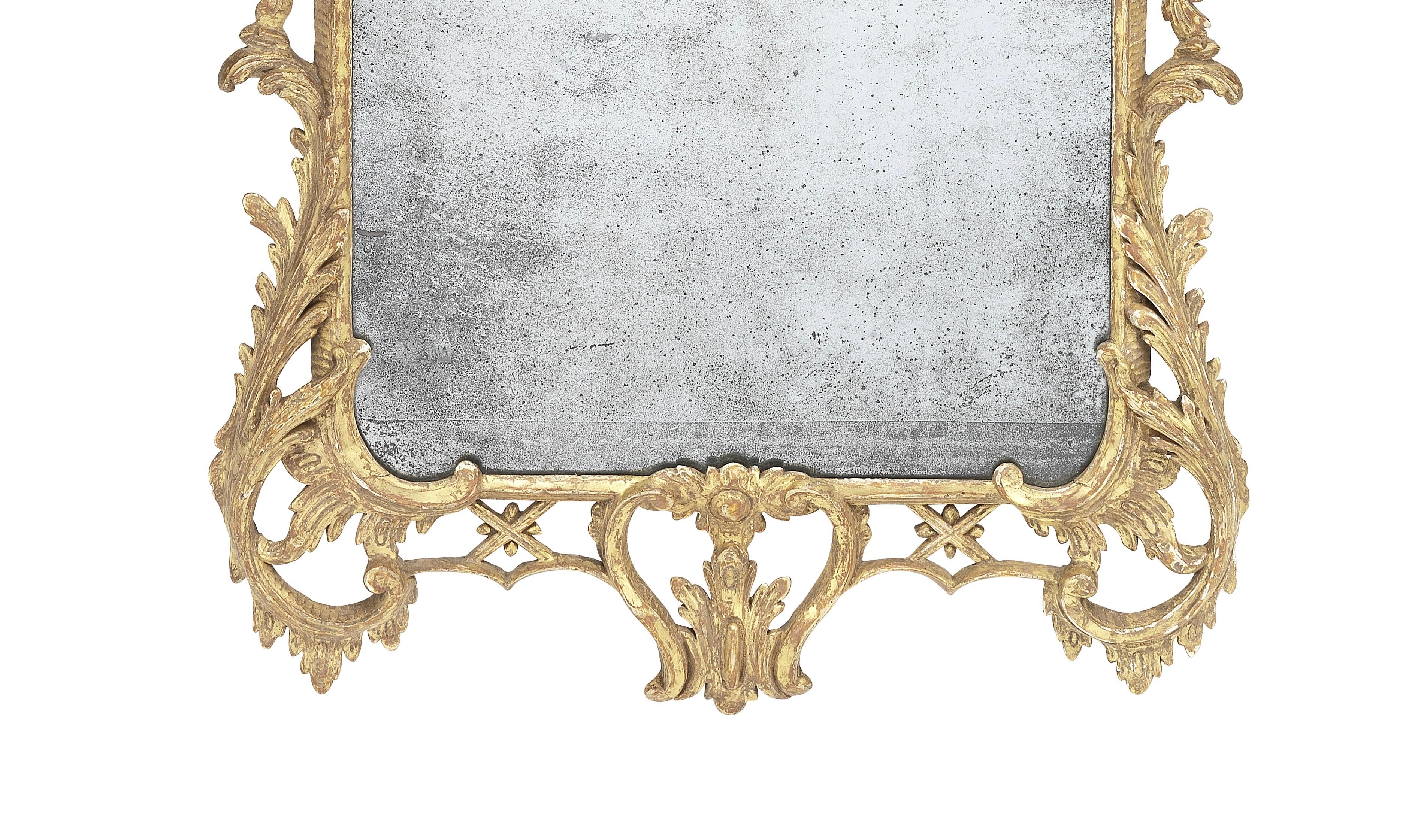 Rococo George III Chippendale Period Giltwood Mirror in the Manner of Thomas Johnson
