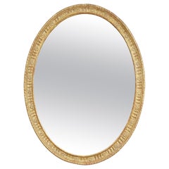 George III Giltwood Oval Mirror