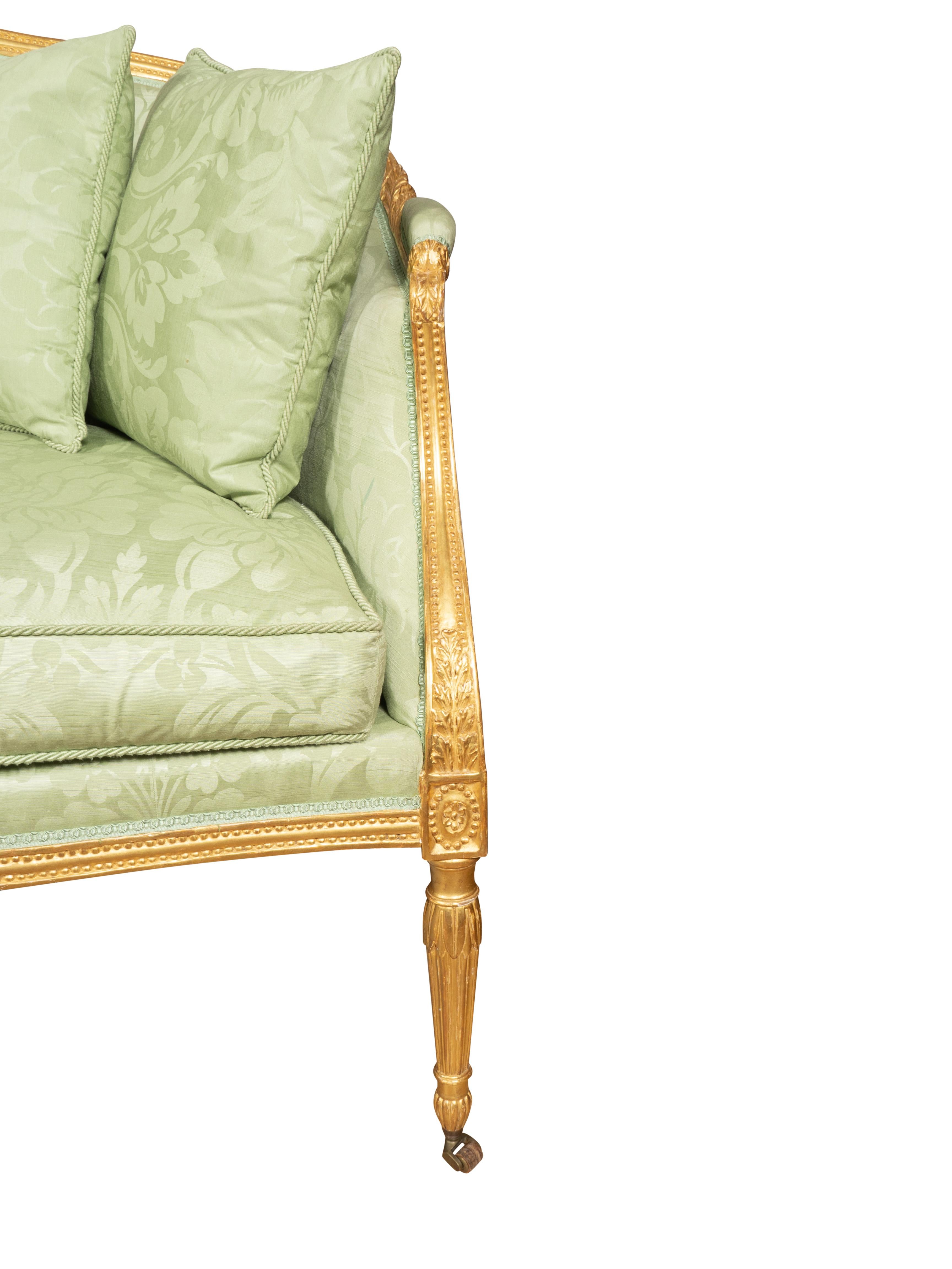 Canapé en bois doré George III en vente 4