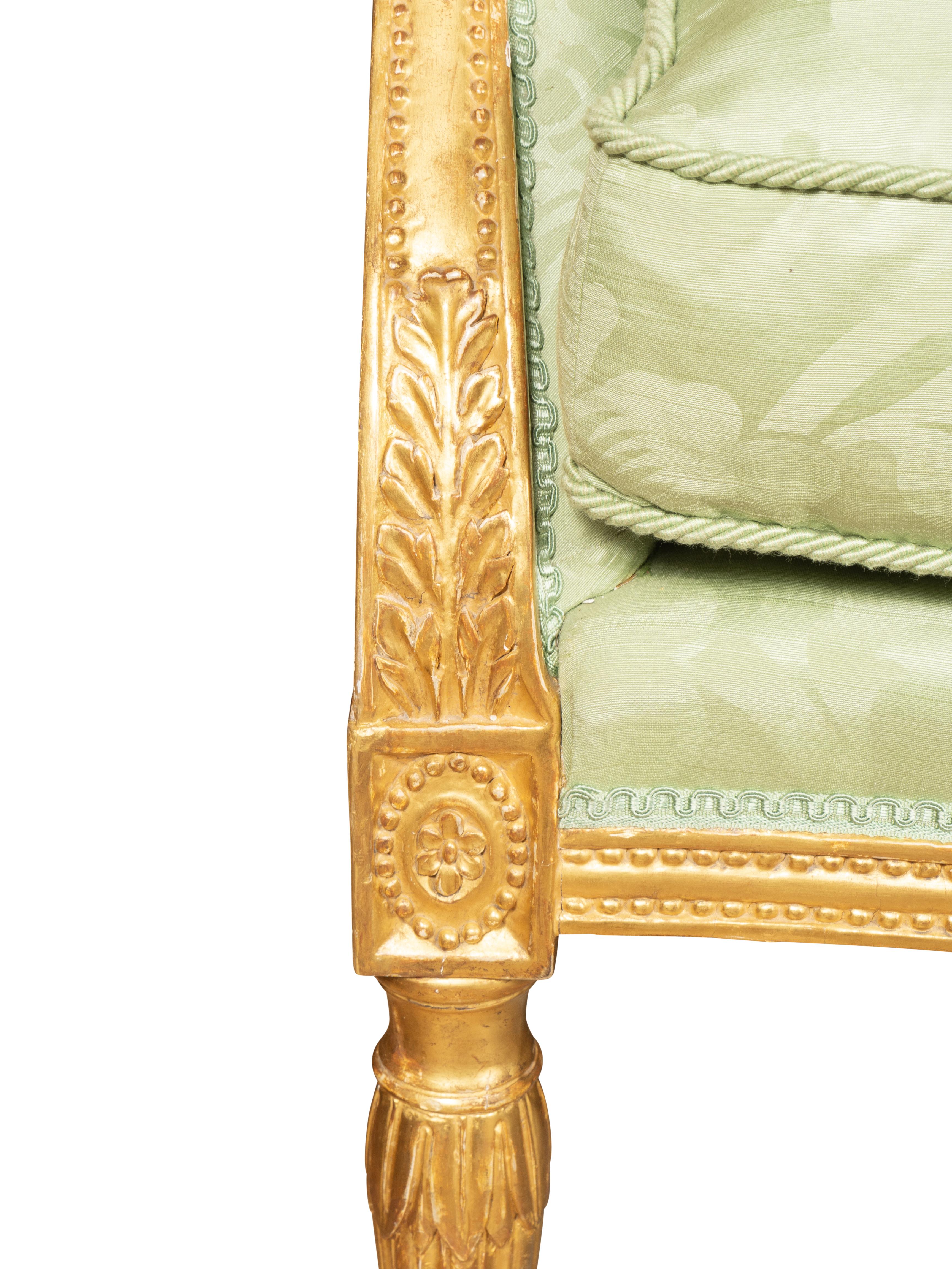 Canapé en bois doré George III en vente 6