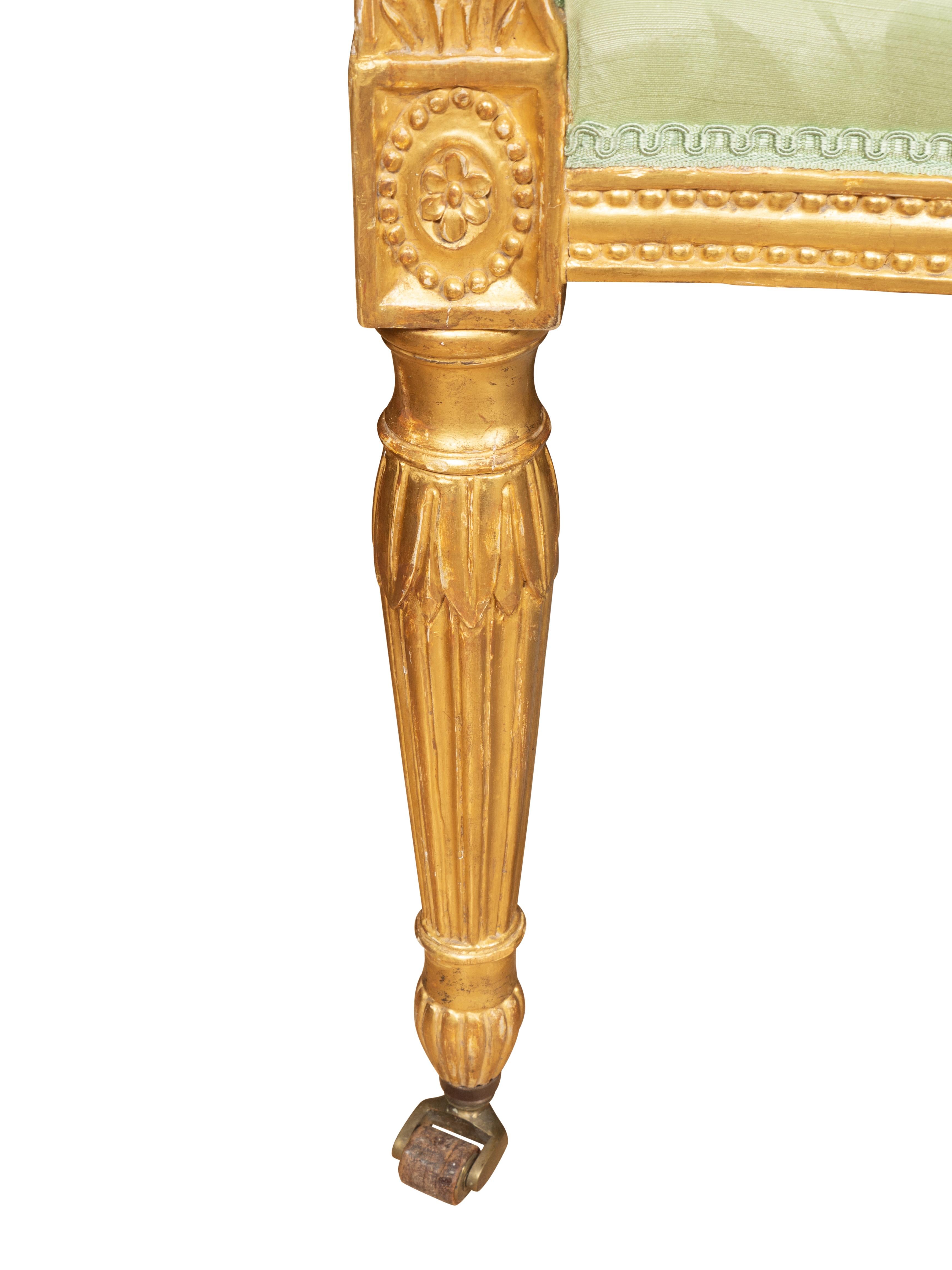 Canapé en bois doré George III en vente 7