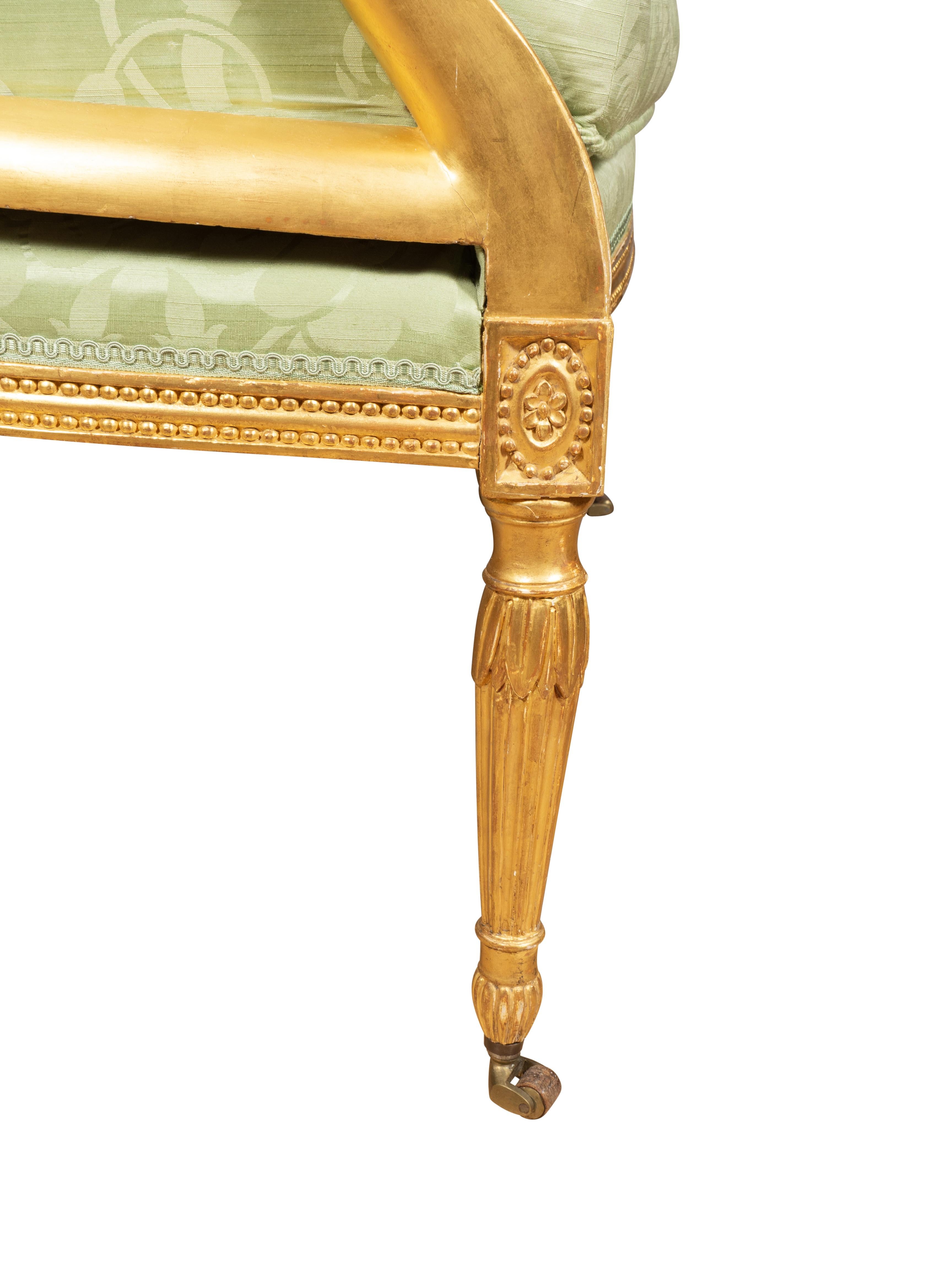 Canapé en bois doré George III en vente 11