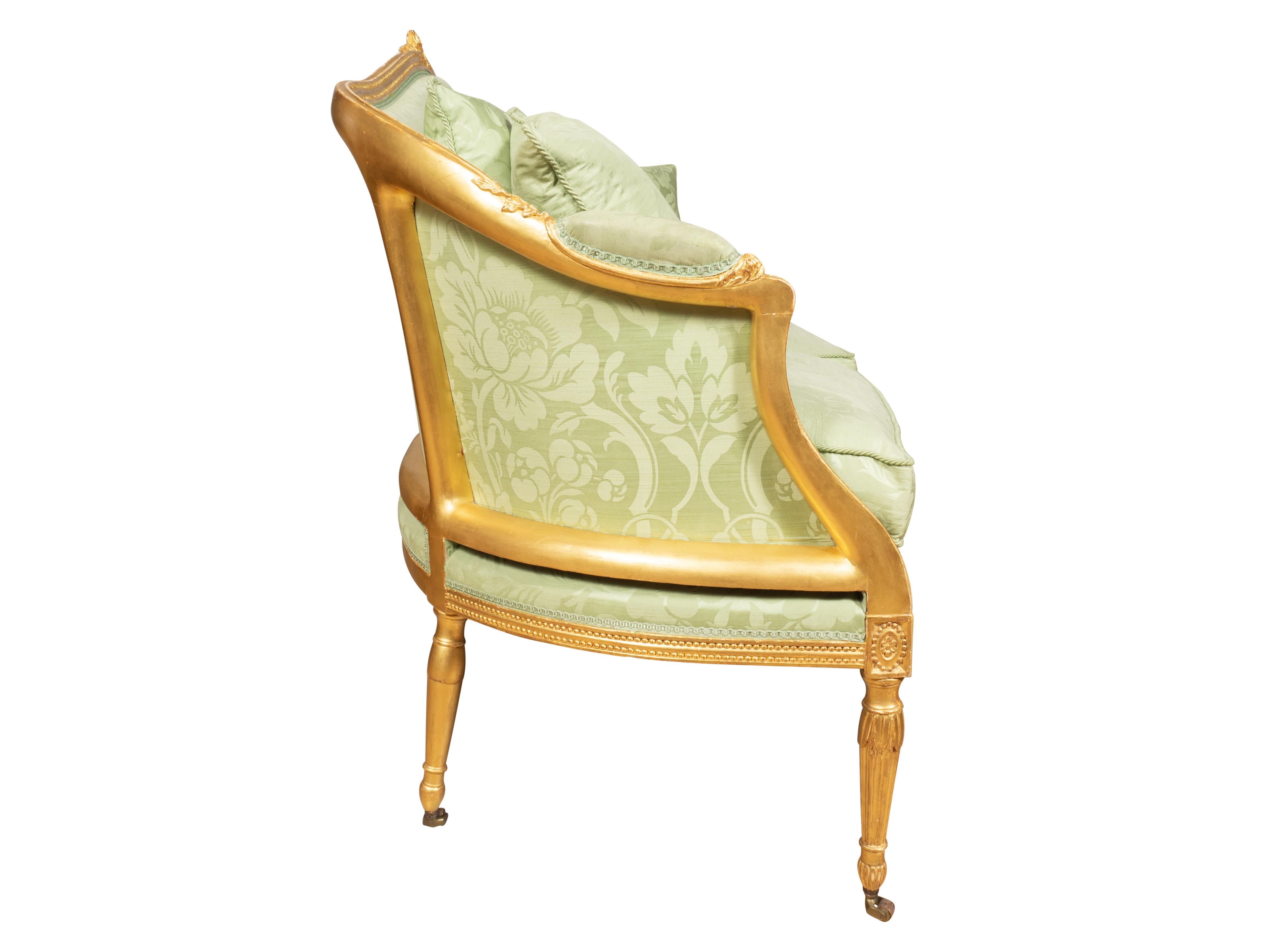 Canapé en bois doré George III Bon état - En vente à Essex, MA