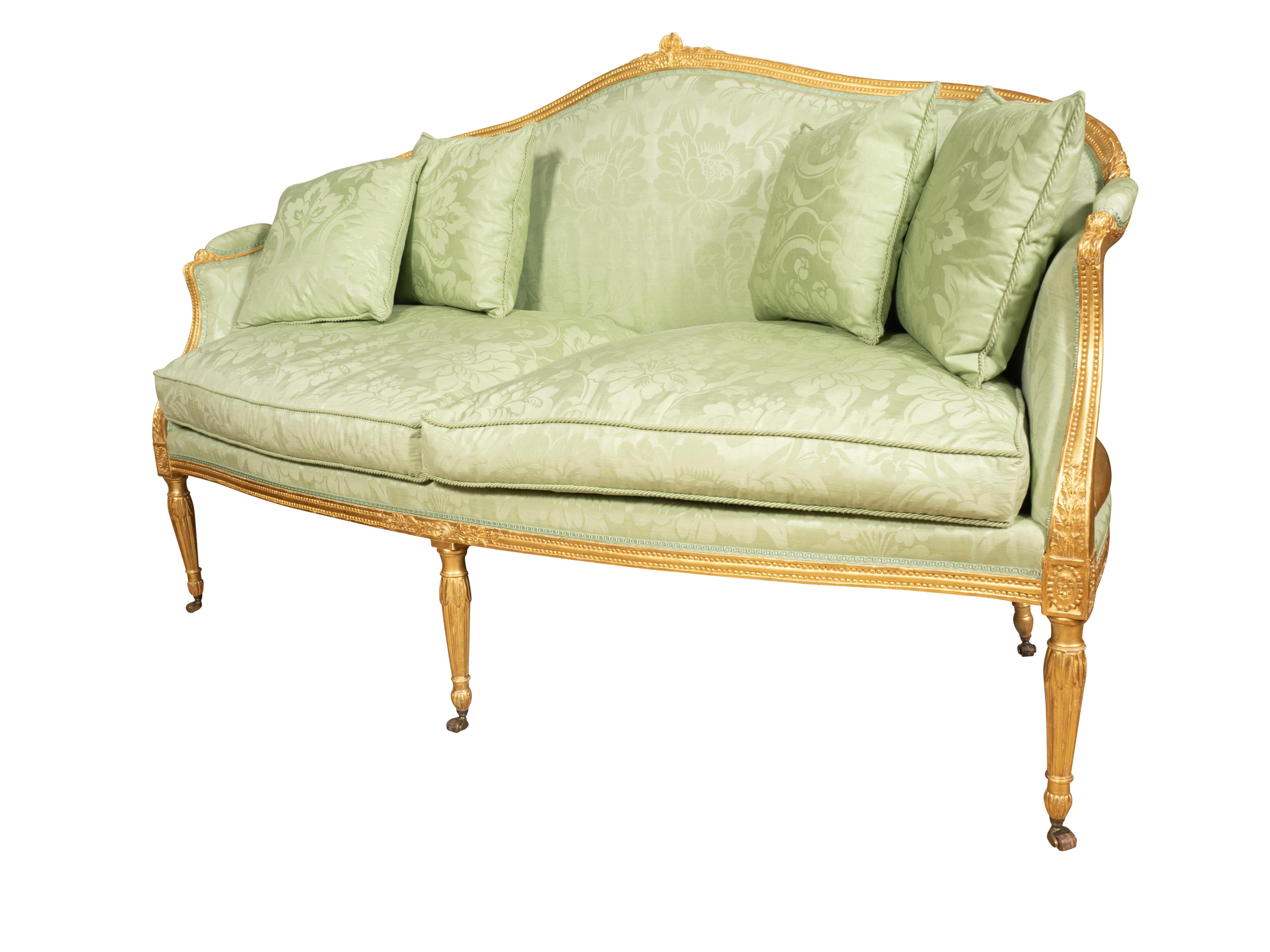 Canapé en bois doré George III en vente 1