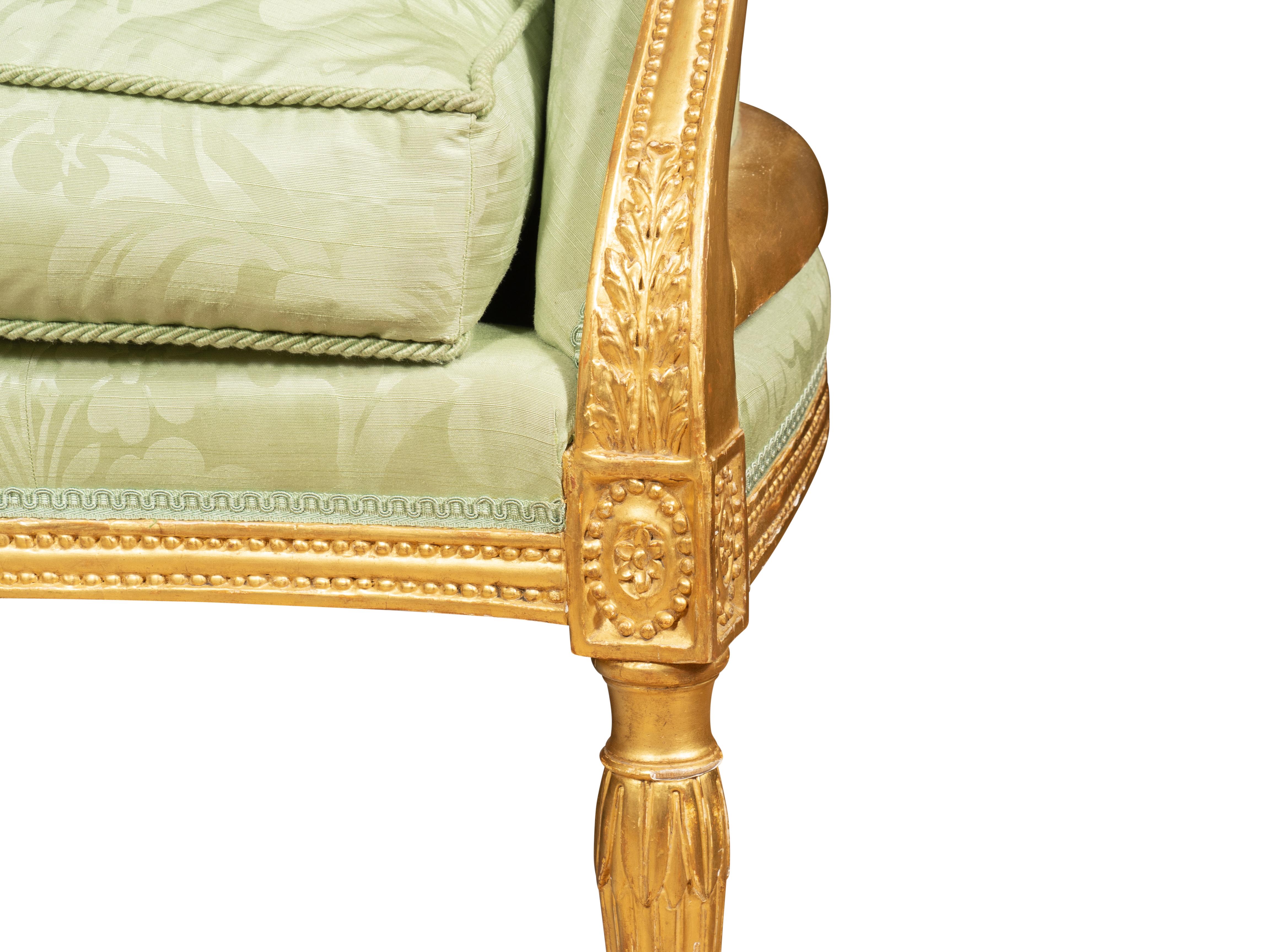 Canapé en bois doré George III en vente 2