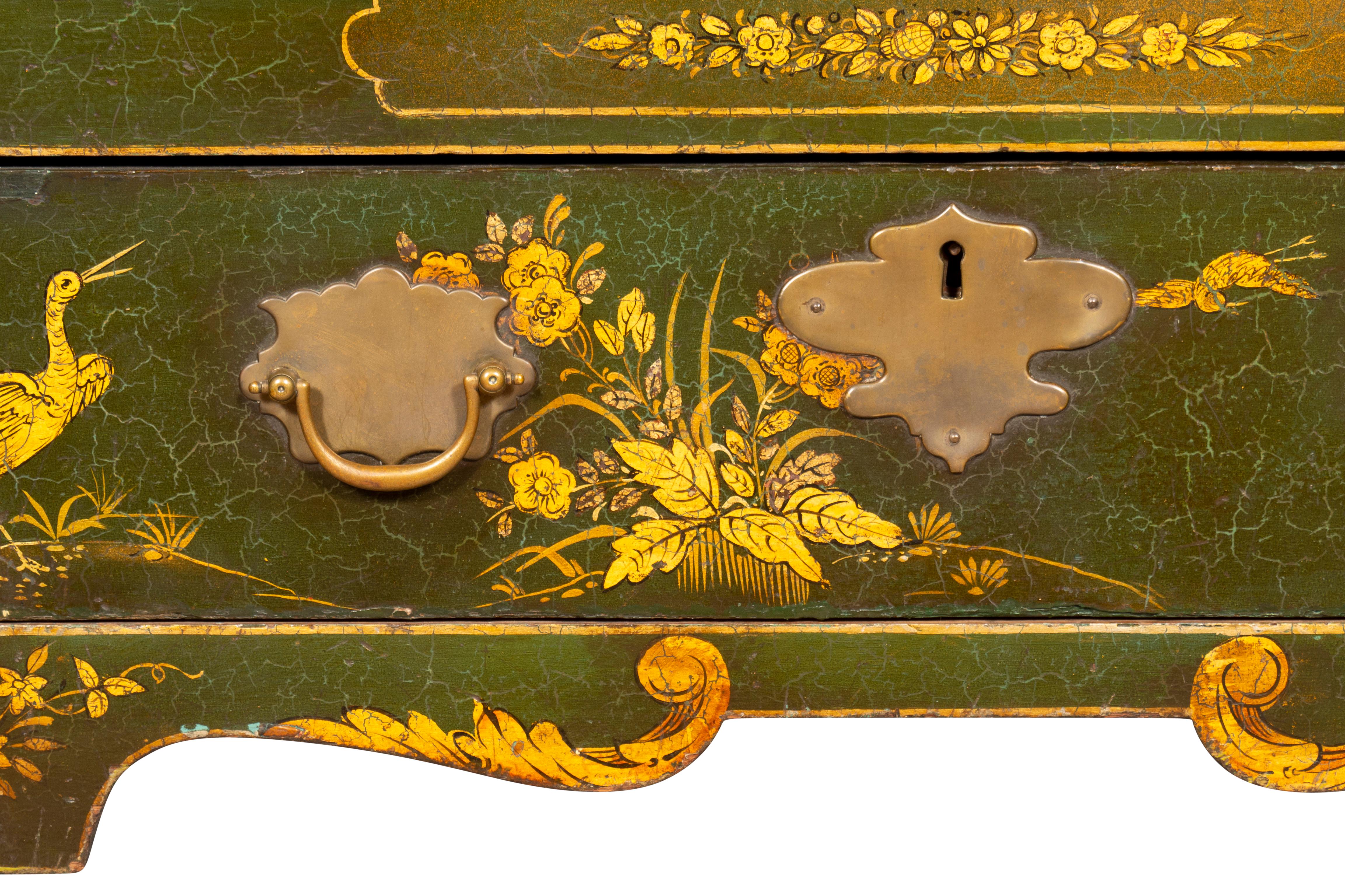 George III Green Japanned Table For Sale 7