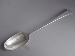 George III Hanoverian "Hook End" Serving Spoon Made in Dublin by Joseph Cullen