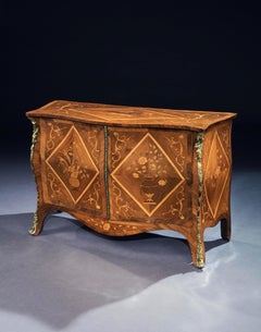 George III Harewood and Rosweood Commode, Attributed to Pierre Langlois